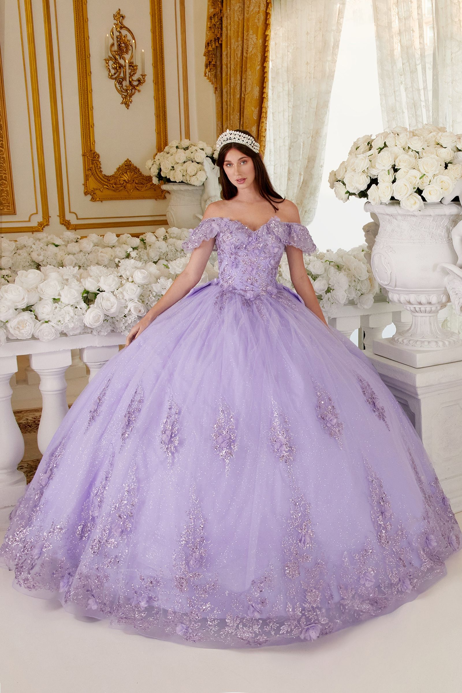 LaDivine 15701 Long Ball Gown Quinceanera Dresses