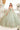 Quinceniera Dresses Long Floral Applique Cape Quinceanera Dress Sage
