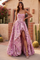High Low Prom Dress Floral Jacquard Corset Ball Gown – Pink
