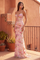 Long Formal Sequin Floral Corset Prom Dress – English Garden