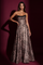 A Line Animal Print Full Length Gown with Adjustable Corset Top – Print