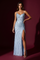 Formal Sequined Fitted Evening Gown – Gold