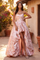 High Low Prom Gown Floral Jacquard Corset Bodice Dress – Navy
