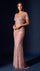 Beaded V-Neck Cap Sleeve Mermaid Gown – Gold