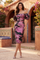 Off-the-Shoulder Floral Cocktail Midi Dress – Print