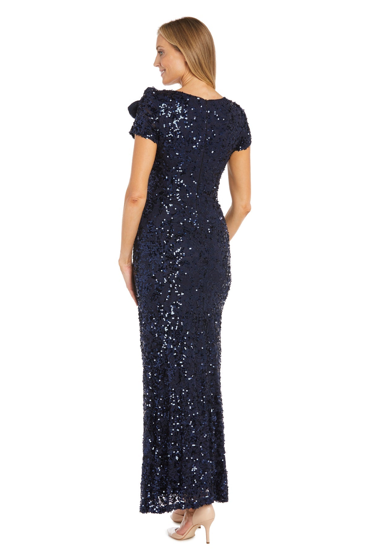 Mother of the Bride Dresses Mother of the Bride Long Formal Sequin  Dress Navy