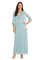 Formal Dresses Long Formal Metallic Cape Evening Dress Seafoam
