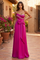 Strapless Sweetheart Bow Gown – Fuchsia