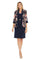 Mother of the Bride Dresses Short Printed Jacket Mother of the Bride Plus Size Dress Navy/Coral