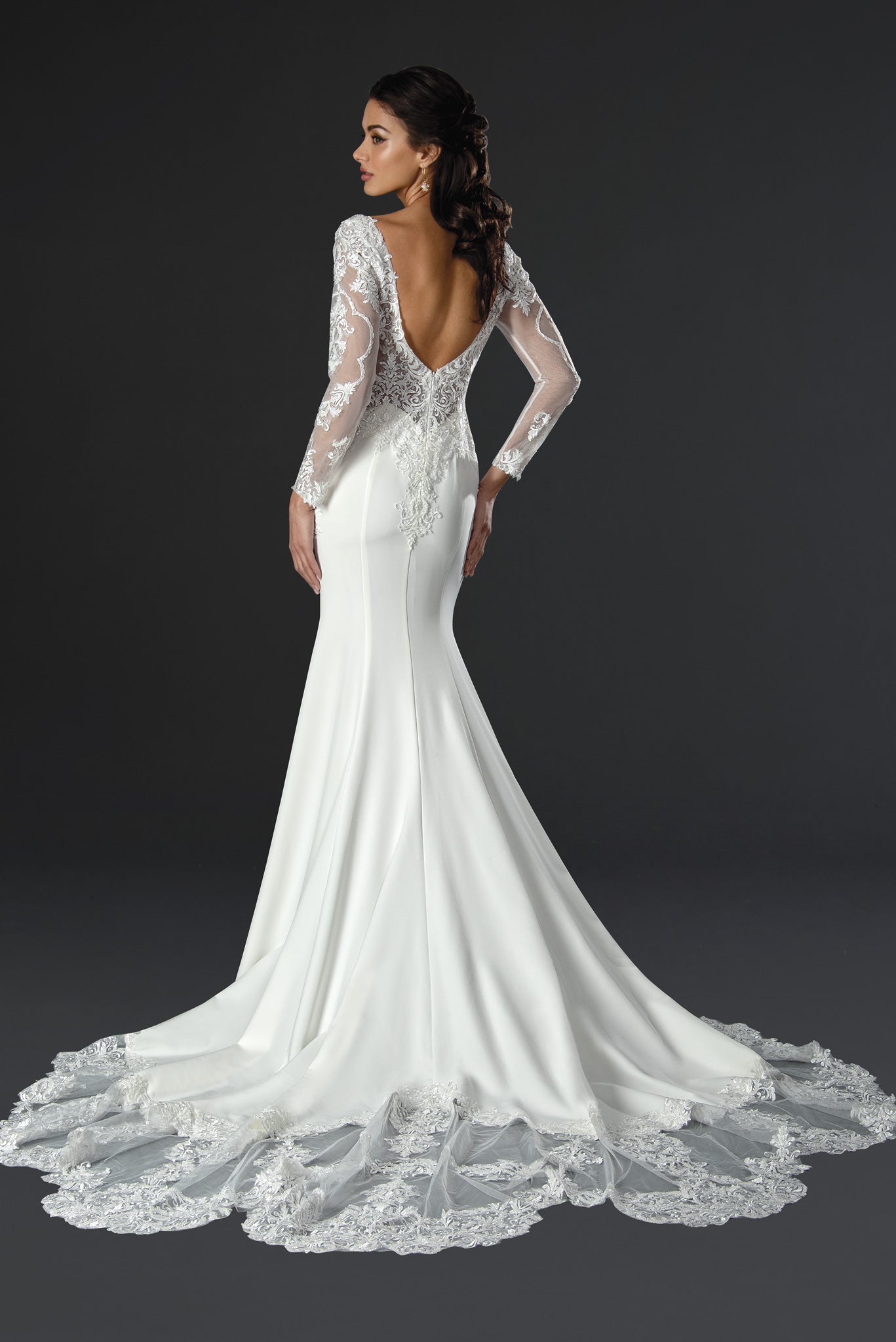 Wedding Dresses  Long Simple Mermaid Wedding Dress Off White