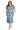 Plus Size Dresses Plus Size Midi Floral Cocktail Dress Periwinkle/Navy