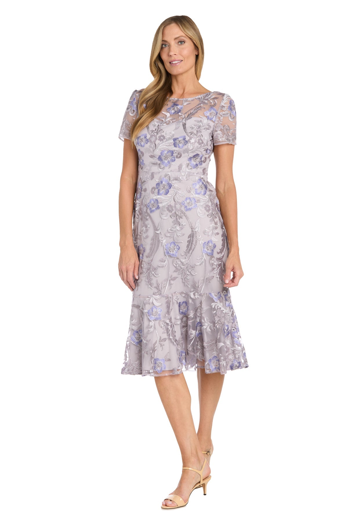 Cocktail Dresses Short Floral Midi Cocktail Dress Lavender