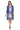 Mother of the Bride Dresses Printed Short Mother of the Bride Dress Blue