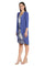 Mother of the Bride Dresses Two Piece Short Petite Printed Dress Blue