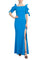 Formal Dresses Fitted Long Formal Slit Evening Dress Electric Blue