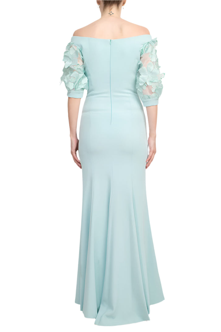 Formal Dresses Long Fitted Formal Evening Slit Dress Sky Blue