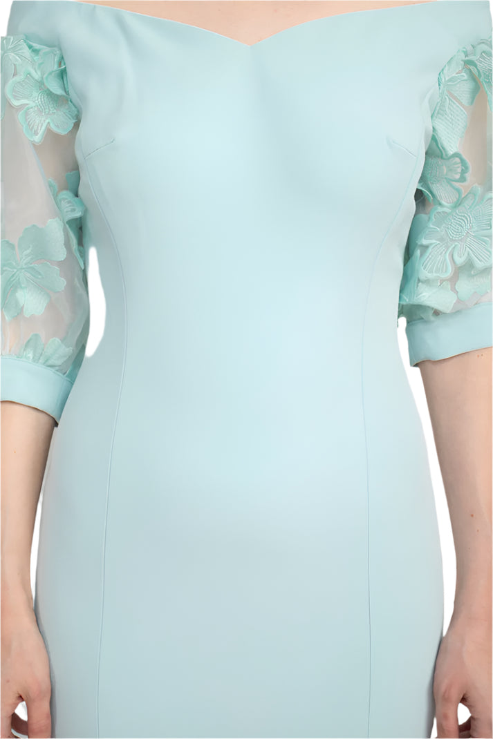 Formal Dresses Long Fitted Formal Evening Slit Dress Sky Blue