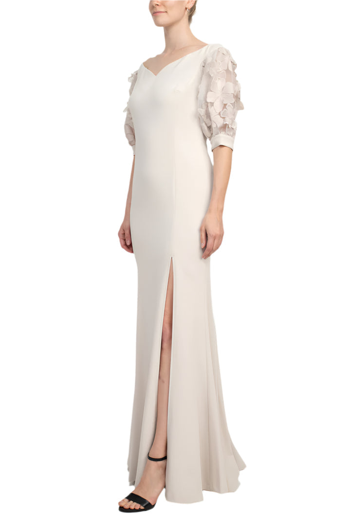 Formal Dresses Long Fitted Formal Evening Slit Dress Taupe