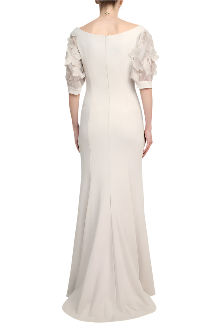 Formal Dresses Long Fitted Formal Evening Slit Dress Taupe