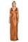 Prom Dresses Fitted Long Formal Cowl Prom Dress Copper
