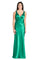 Prom Dresses Fitted Long Formal Cowl Prom Dress Emerald