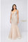 Prom Dresses Beaded Long Mermaid Formal Prom Dress Ivory Nude