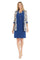 Formal Dresses Short Overlay Floral Formal Petite Dress Periwinkle/White