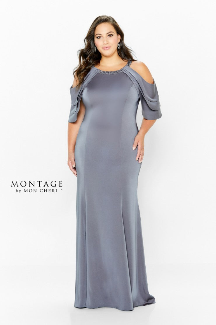 Formal Dresses Beaded Long Evening Gown Formal Dress Charcoal