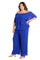 Pant Suit Dresses Plus Size Long Formal Ruffle Pant Suit Royal