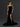 Wedding Dresses Long Floral Slit Wedding Dress Black