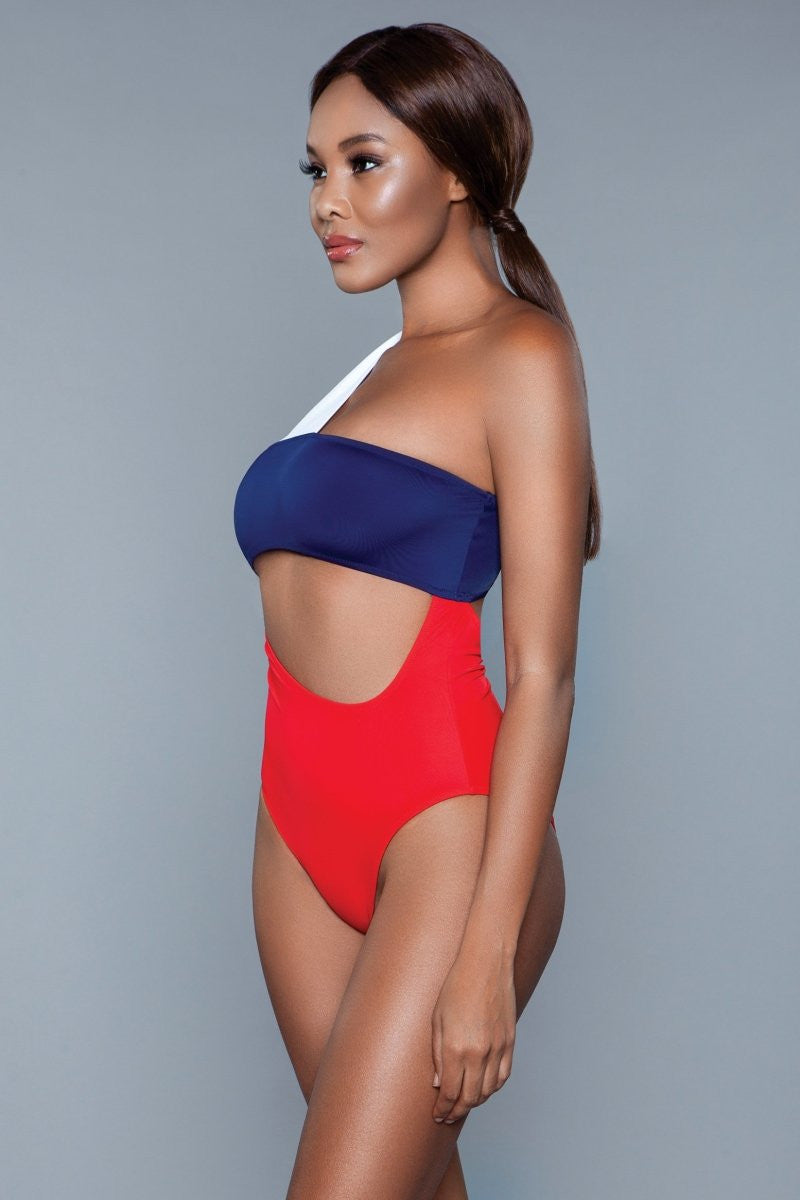 Swimwear 1973 Kennedy Swimsuit White/Red/Blue