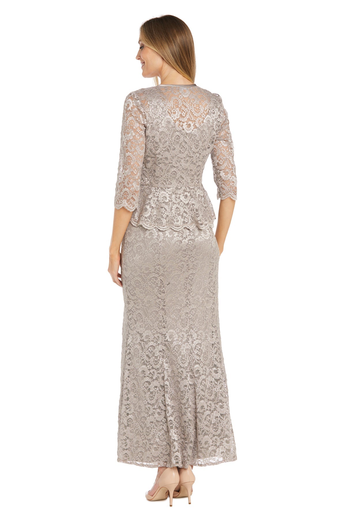 Formal Dresses Glitter Long Overlay Jacket Petite Dress Champagne