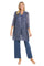 Pant Suit Long Formal Metallic Lace Pant Suit Cadet