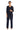 Pant Suit Long Formal Metallic Lace Pant Suit Navy