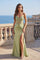 Satin Draped Corset Bodice Long Prom Dress
