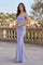 Long Stretch Formal Off-the-Shoulder Dress – Burgundy