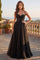 Black Spaghetti Strap Corset Prom Ball Gown