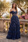 Long Corset Ruffled Off Shoulder Prom Dress