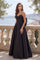 Long Black Ball Gown Prom Dress with Oversized Bow Back
