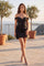Short Fitted Satin Formal Cocktail Dress