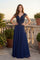 Beaded Bodice Long Formal A Line Evening Dress