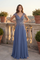 Beaded Bodice Long Formal A Line Evening Dress