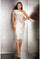 Cocktail Dresses Short Cocktail Tea Length Dress Ivory Silver