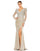Formal Dresses Formal Prom Long Sleeve Sequin Dress Taupe