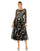 Cocktail Dresses Short Cocktail Long Sleeve Floral Midi Dress Black