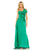 Formal Dresses Long Strapless Bow Front Detailed Dress Emerald