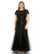 Plus Size Dresses Long Plus Size Short Sleeve Formal Dress Black