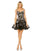 Cocktail Dresses Short Floral Lace Cocktail Dress Black Multi