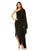 Formal Dresses One Shoulder Cape Sleeve High Low Dress Black