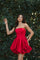 Cocktail Dresses Short 3D Cocktail Ruffle Dress Red